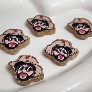 Bad Bunny Focal Beads 2 Pc. Beaded Pen Keychain Crafts Acrylic Jewelry Making